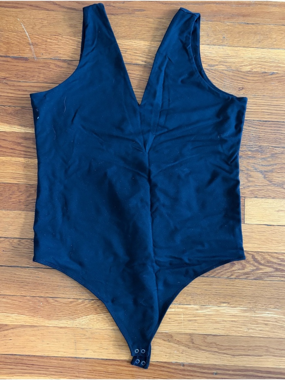 Abercrombie & Fitch Black V-Neck Bodysuit, size XL